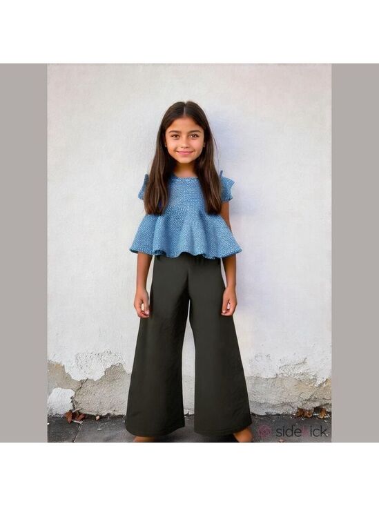 Cat & Jack Other - Cat & Jack Girls XL Blue Top & Black Pants Set